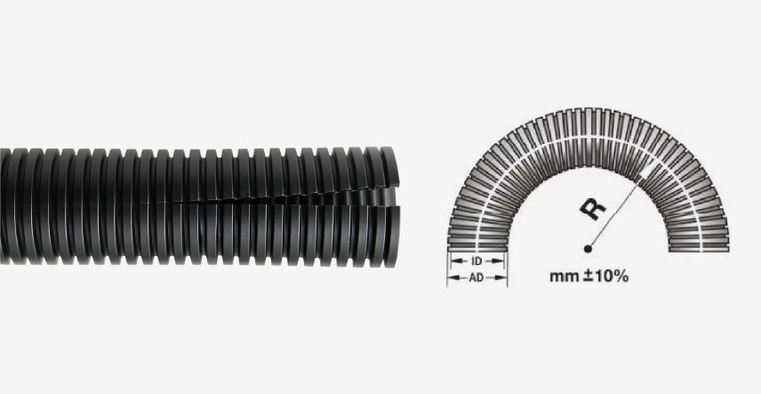 Polipropilen PP Yarıklı Spiral Boru